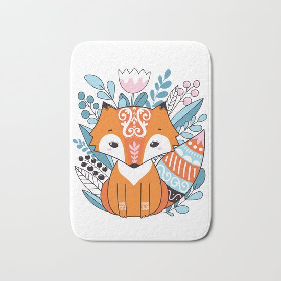 Cute fox Bath Mat