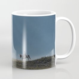 The lonely horse rider at Bromo, East Java, Indonesia Coffee Mug