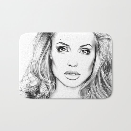 Angelina Jolie fanart Bath Mat