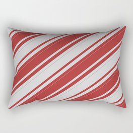 [ Thumbnail: Light Gray & Brown Colored Lines/Stripes Pattern Rectangular Pillow ]