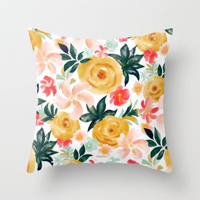 TWIRLED WORLD Floral Throw Pillow