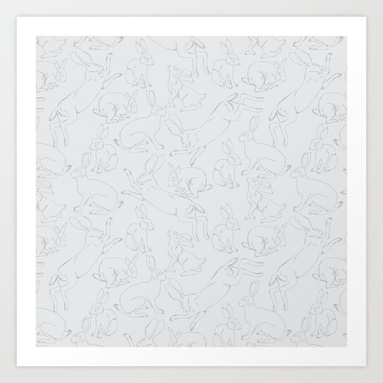 Hares Art Print