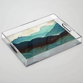 Indigo Mountains Acrylic Tray