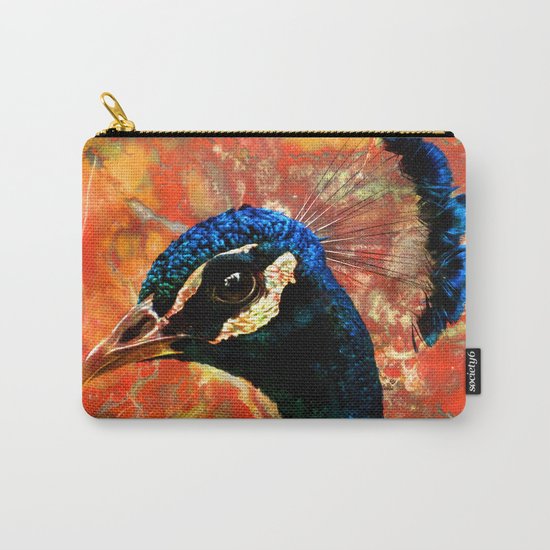 Rock and a Peacock Carry-All Pouch