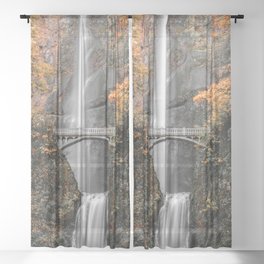Waterfall Oregon Sheer Curtain