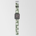 Simple Hand Cut Floral | Green Apple Watch Band