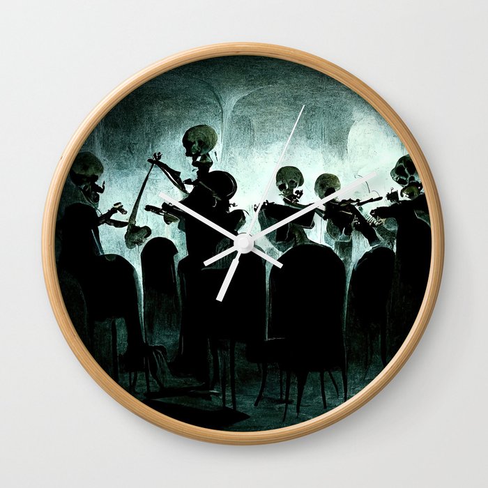 The Skeleton Orchestra Wall Clock