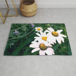 Daisies and Russian Sage Rug