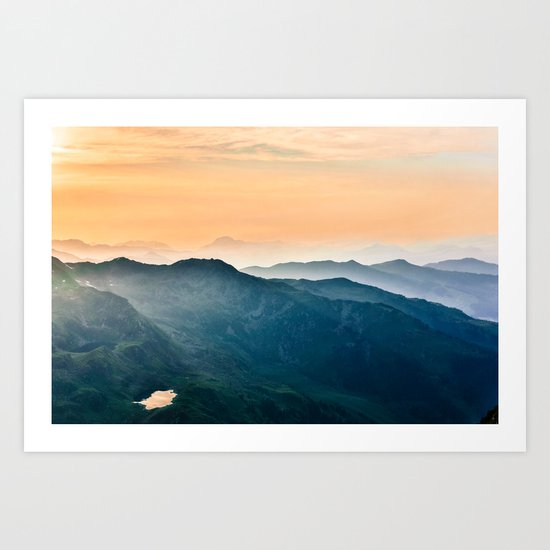 Early Morning Mountains Art Print