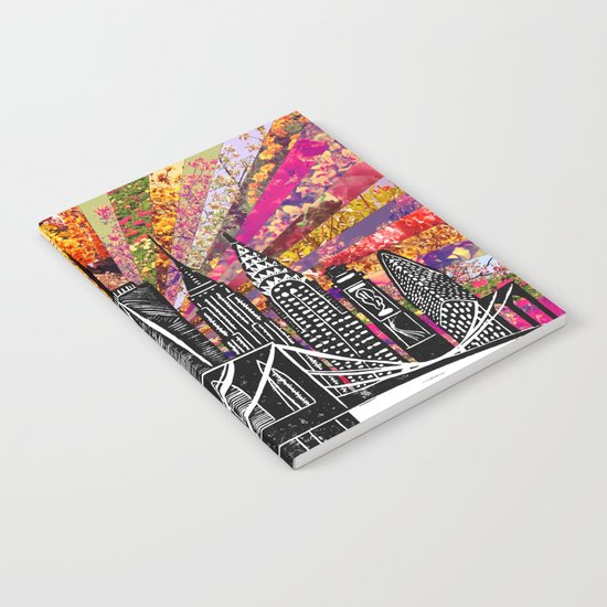 Linocut New York Blooming Notebook