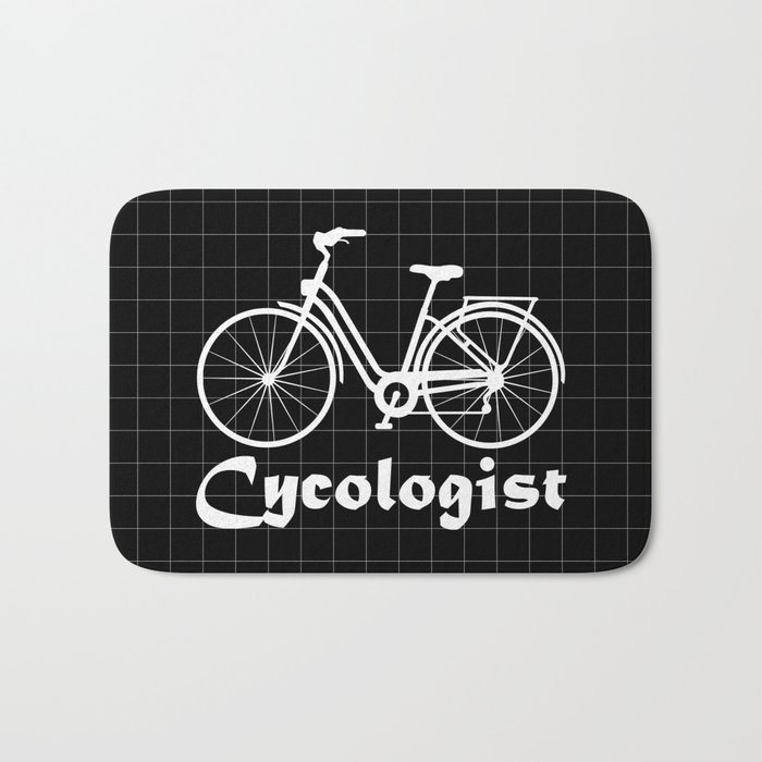 Bicyclist, cycologist White Bike Bath Mat