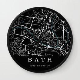 City of Bath Map Wall Clock