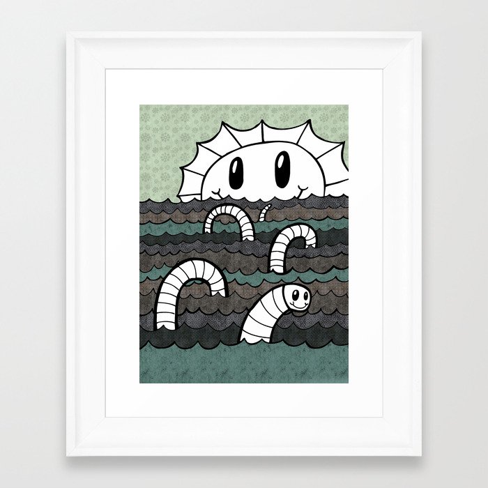 Sea Monster v2 Framed Art Print
