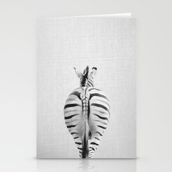 Zebra Tail - Black & White Stationery Cards