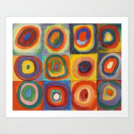 Wassily Kandinsky Color Study Squares With Concentric Circles Art Print