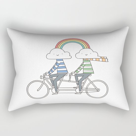 Love makes life a beautiful ride Rectangular Pillow