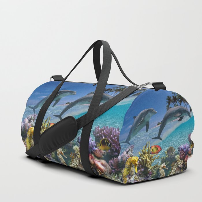 Coral Reef and Dolphins Duffle Bag