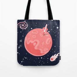 Lost Red Planet In The Space  Tote Bag