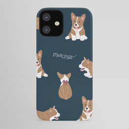 Navy Corgi iPhone Case