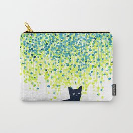 Cat in the garden under willow tree Carry-All Pouch