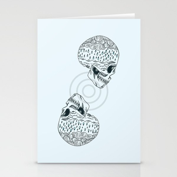 Skull Rain Stationery Cards