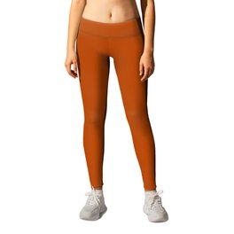 Colors of Autumn Terracotta Orange Brown Single Solid Color - Accent All One Shade Hue Colour Leggings