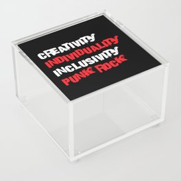 Punk Rock Culture Creativity Individuality Inclusivity Acrylic Box