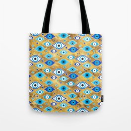 Greek Mati Mataki - Matiasma Evil Eye pattern Tote Bag