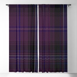 Dark Purple Tartan Plaid Pattern Blackout Curtain