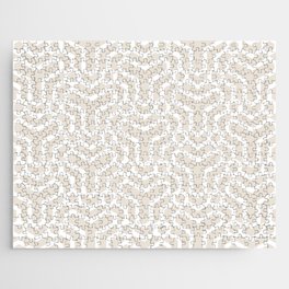 Beige and White Minimal Line Art Pattern 5 Pairs DE 2022 Popular Color Crisp Muslin DE6212 Jigsaw Puzzle
