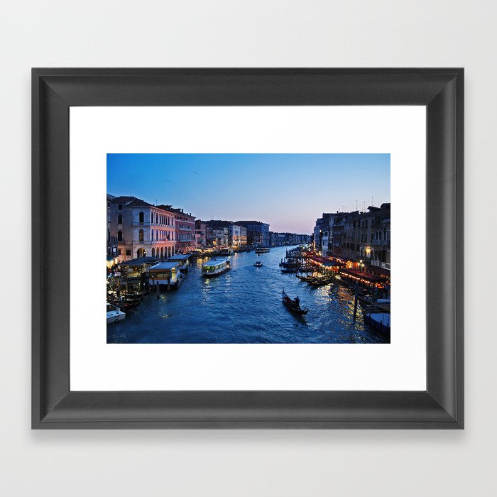 Venice at dusk - Il Gran Canale Framed Art Print
