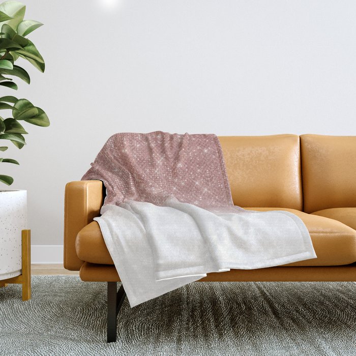 Rose gold store sofa throw