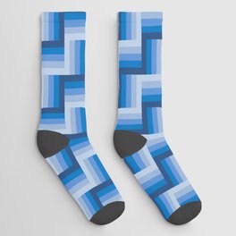 Lattice 2 - ombre blue Socks