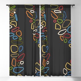 Color stones line path collection 3 Blackout Curtain