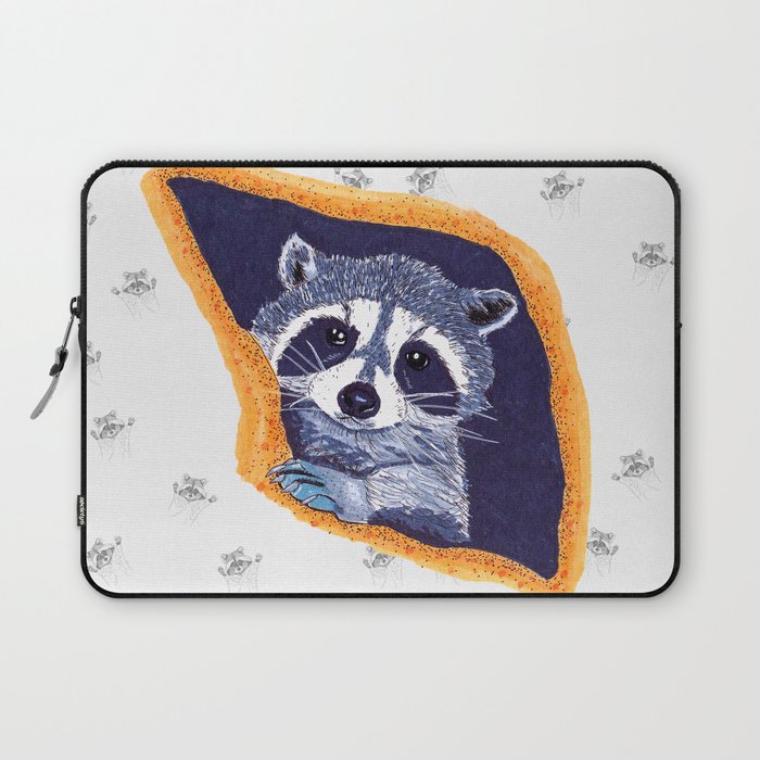 Peeking Raccoons #2 White Pallet - Laptop Sleeve
