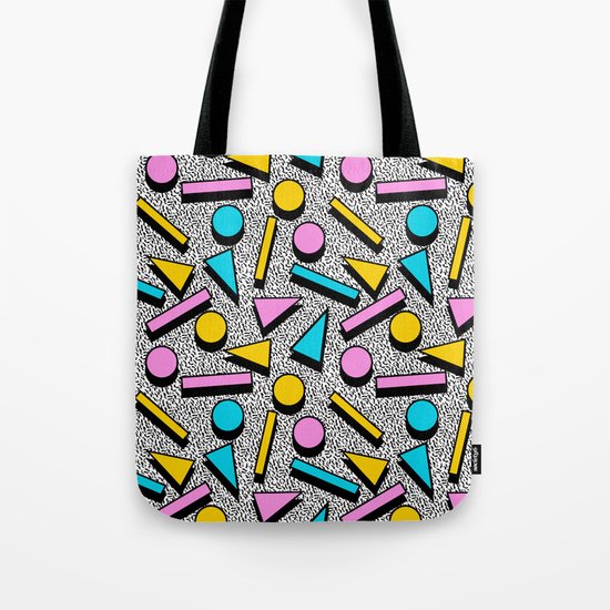 Dig It - memphis throwback retro neon cool rad pattern dorm college hipster neon squiggle abstract Tote Bag
