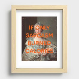 If only sarcasm burned calories- Mischievous Marie Antoinette Recessed Framed Print