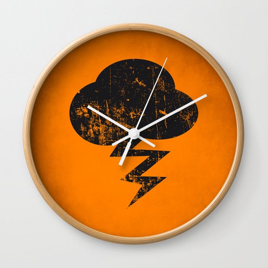 Cloud and Storm Wall Clock by Nxolab Society6
