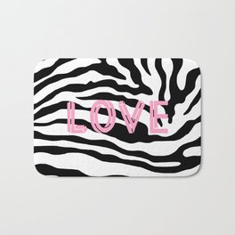ZEBRA LOVE Bath Mat | Ros, Zebra, Mask, Motif, Pink, Love, Africa, Print, Amour, Wallpaper 