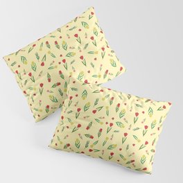 Lovely tulip garden with heart Pillow Sham