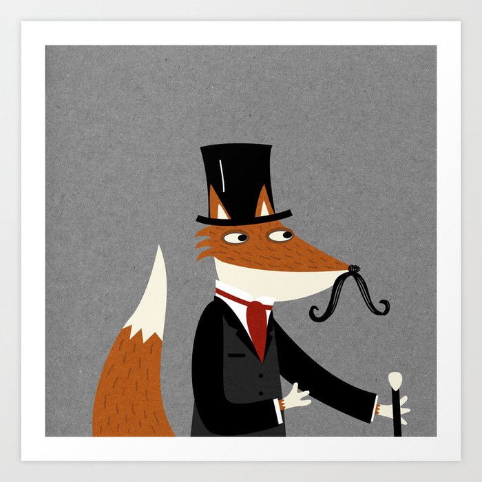Gentleman Fox Art Print