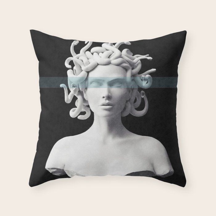 Medusa Throw Pillow by underdott Society6