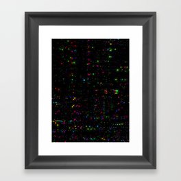 Glitch Stars Framed Art Print