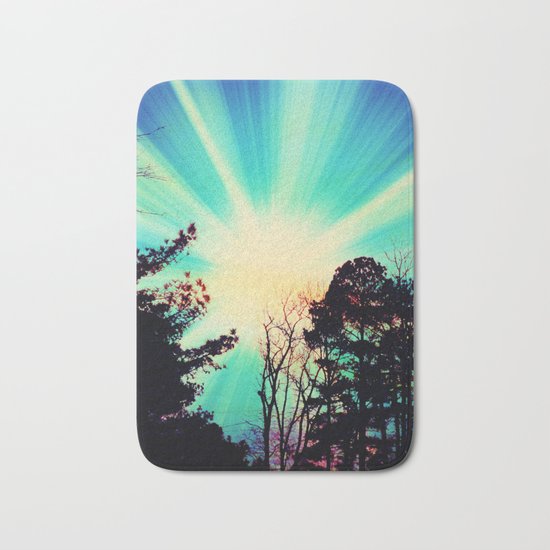 Black Trees Hopeful SKY Bath Mat