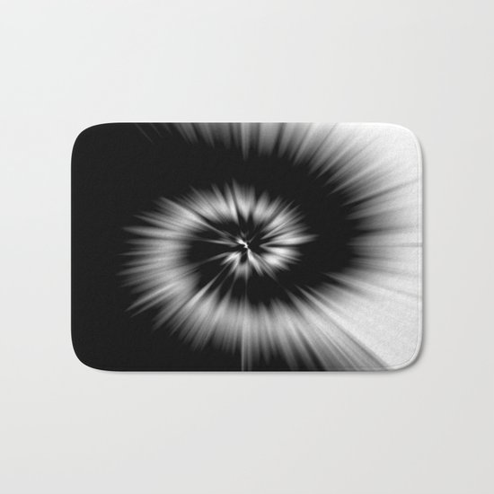 TIE DYE #1 (Black & White) Bath Mat