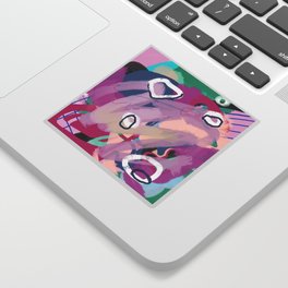 Ocean's Dream - Abstract Colorful Painting Sticker