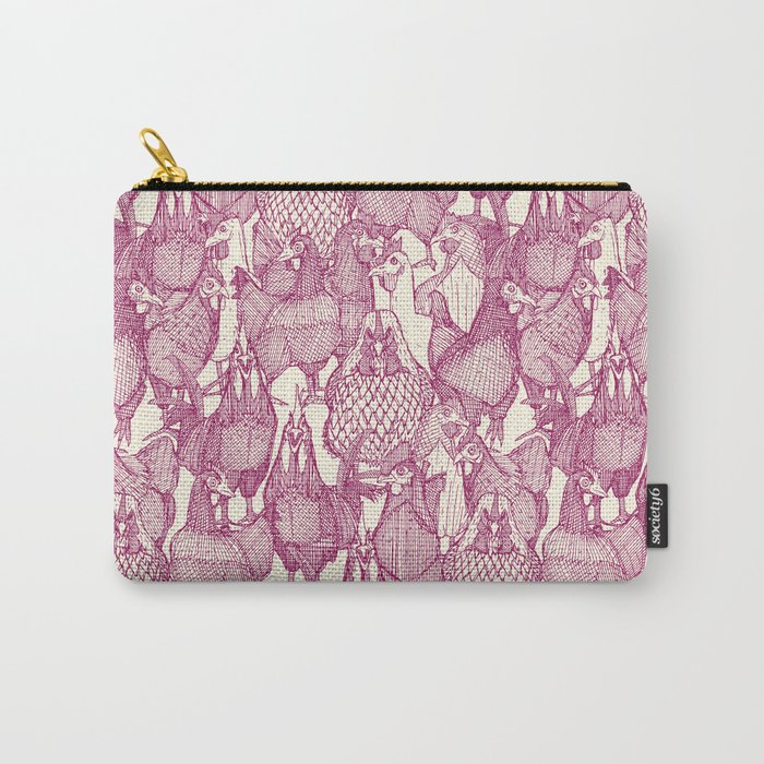 just chickens cherry pearl Carry-All Pouch
