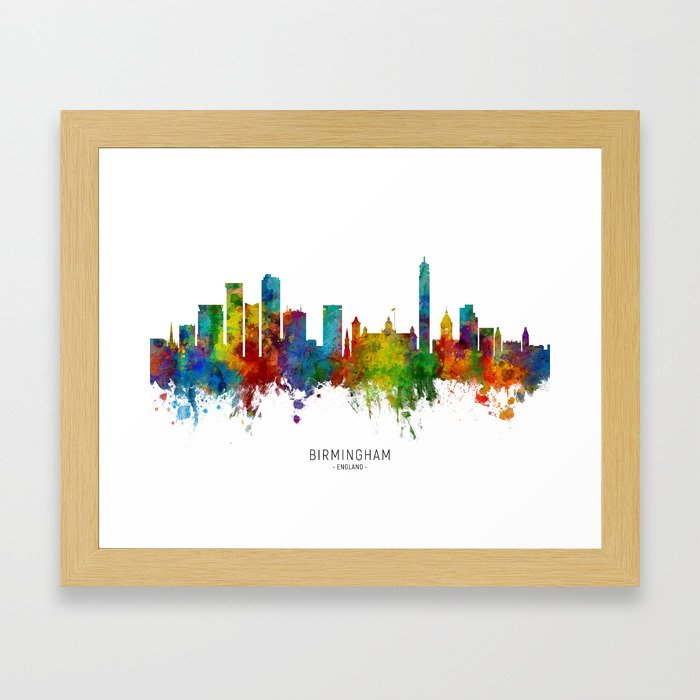 Birmingham England Skyline Framed Art Print