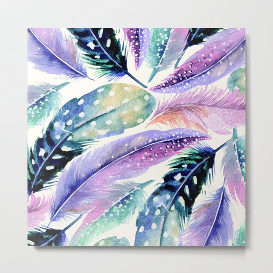 Wild Feathers #society6 #decor #buyart Metal Print