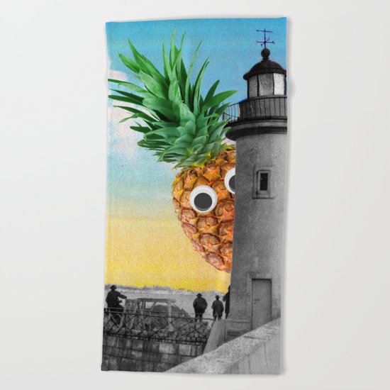 Watching over us Beach Towel